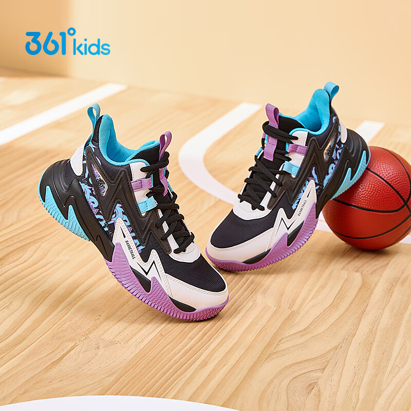 移动端、京东百亿补贴：361° 儿童鞋男童篮球鞋夏季透气减震中大童运动鞋