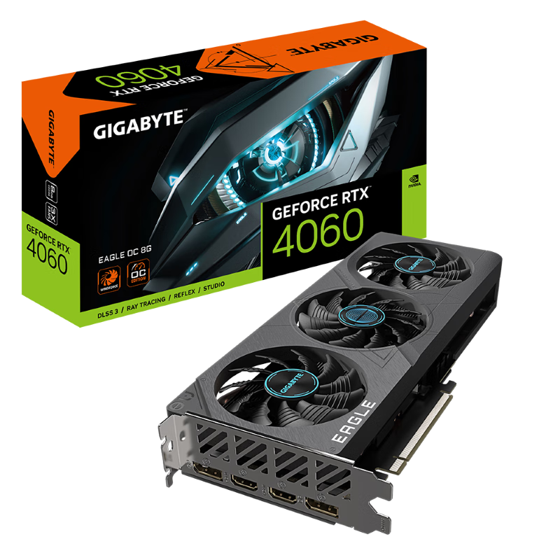 再降价：技嘉（GIGABYTE）RTX 4060 8G显卡 黑神话悟空游戏智能学习独显 RTX4060 OC