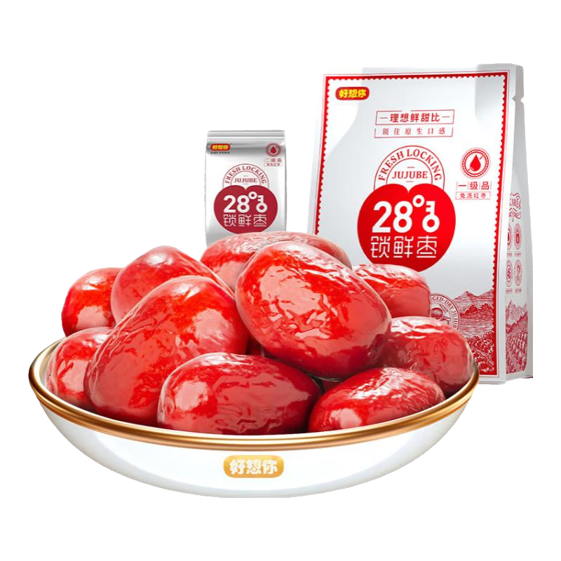 好想你 一级锁鲜枣500g新疆特产免洗即食红枣办公室休闲零食 21.51元