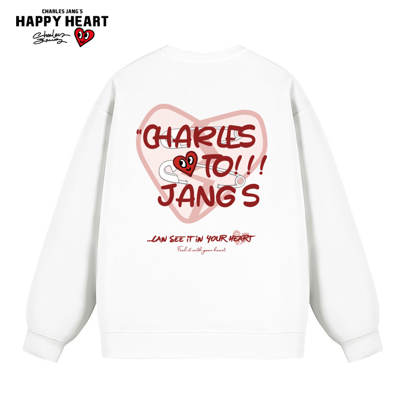 CHARLES JANG'S HAPPY HEART 查尔斯桃心 情侣宽松卫衣 JTCH4266226 173.5元（需买2件，