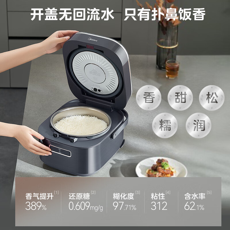 Midea 美的 赤炎纯钛0涂层电饭煲 EFB4028H ⭐⭐钛胆双IH热源 4L 723.6元（需用券