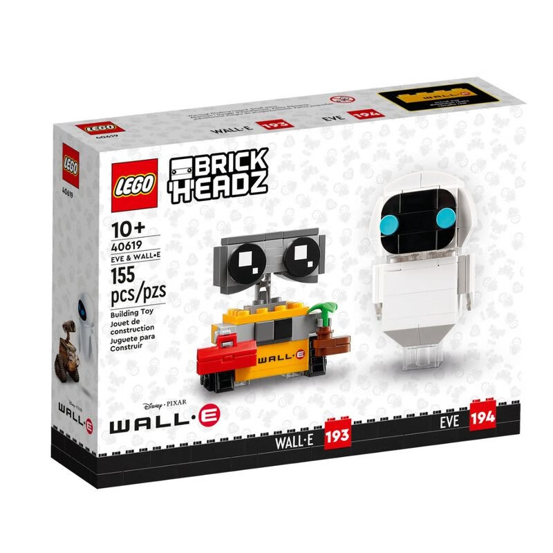 LEGO 乐高 BrickHeadz方头仔系列 40619 机器人总动员：伊娃与瓦力 103.26元