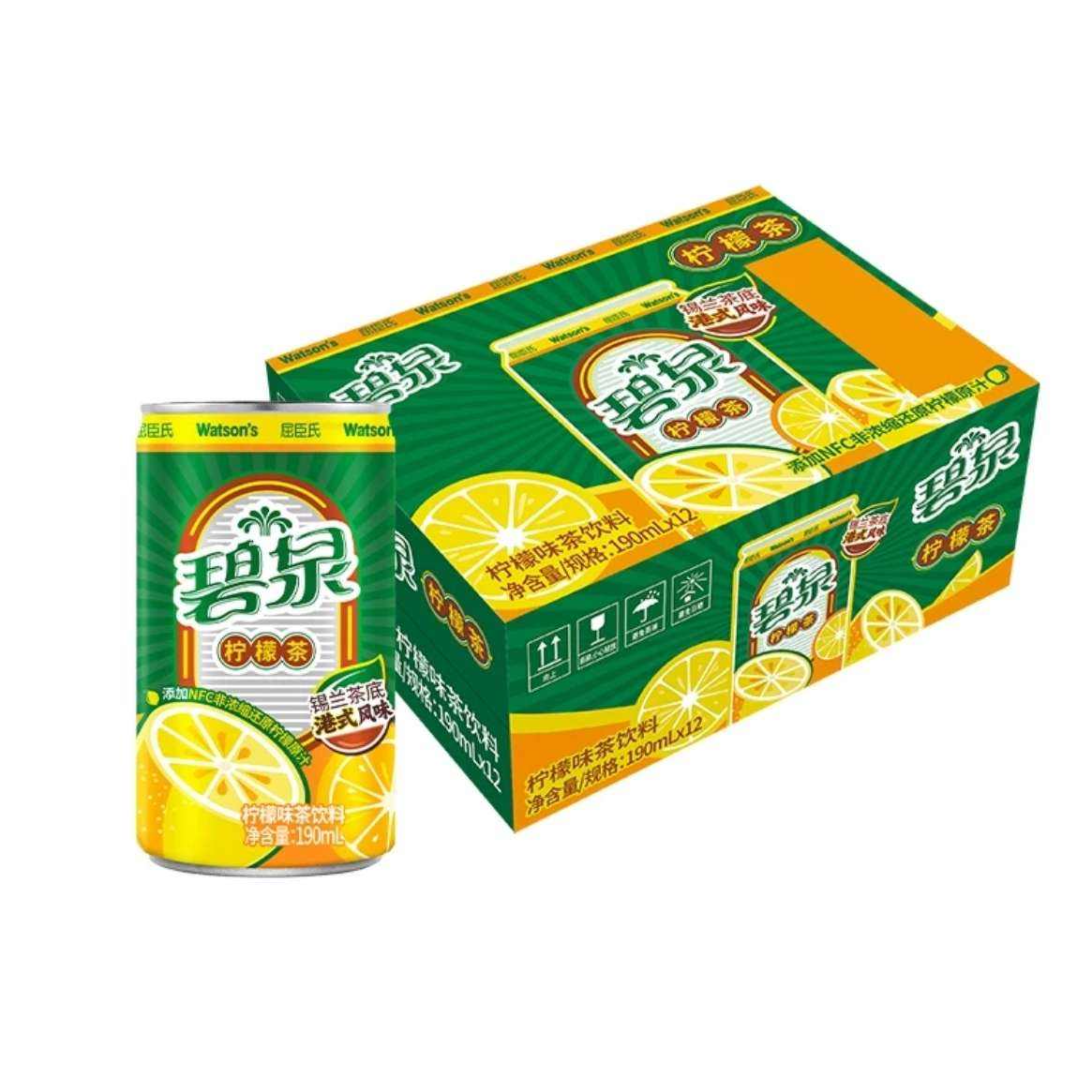 88VIP: 屈臣氏 碧泉柠檬茶 190ml×12 锡兰茶底 港式果味茶 15.37元/件（共30.73元+2