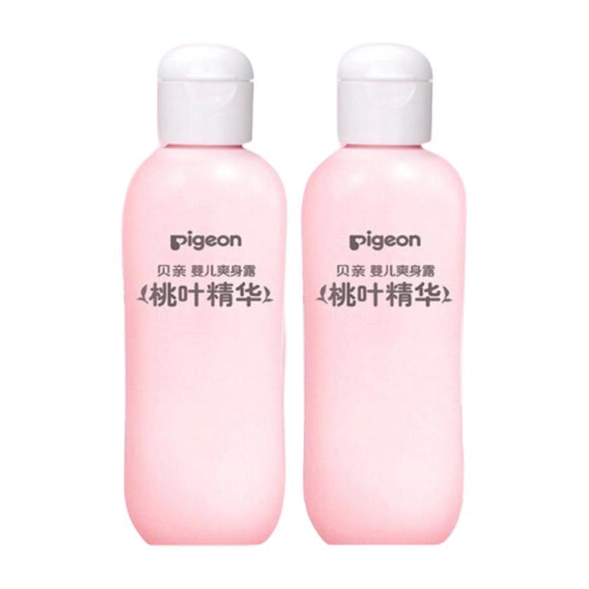 Pigeon 贝亲 新生婴儿桃叶水200ml*2液体爽身粉爽身露秋冬舒缓滋润 72.11元