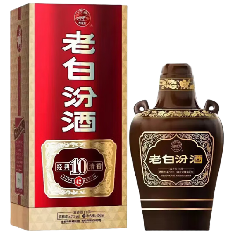 移动端、京东百亿补贴：汾酒 老白汾10 42%vol 清香型白酒 450ml*1瓶 单瓶装 111.