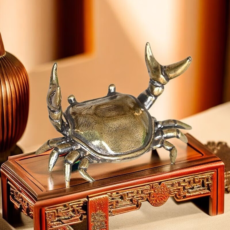 卡芬蒂 实心纯铜摆件 纯铜举重螃蟹-约53克 15.39元（需用券）