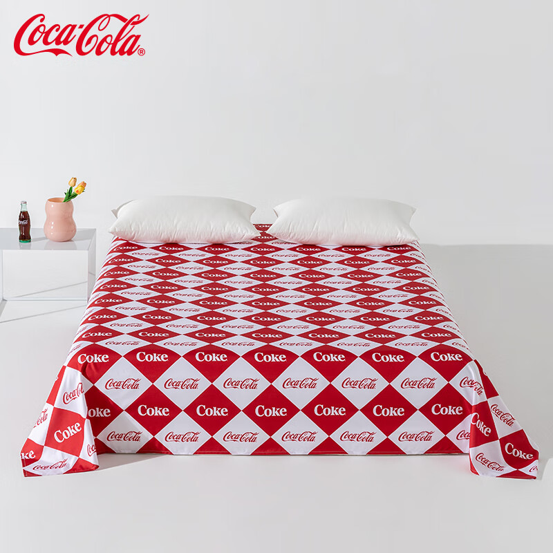 可口可乐 亲肤磨毛加厚床单 160cm*230cm 乐享滋味 9.9元（需用券）