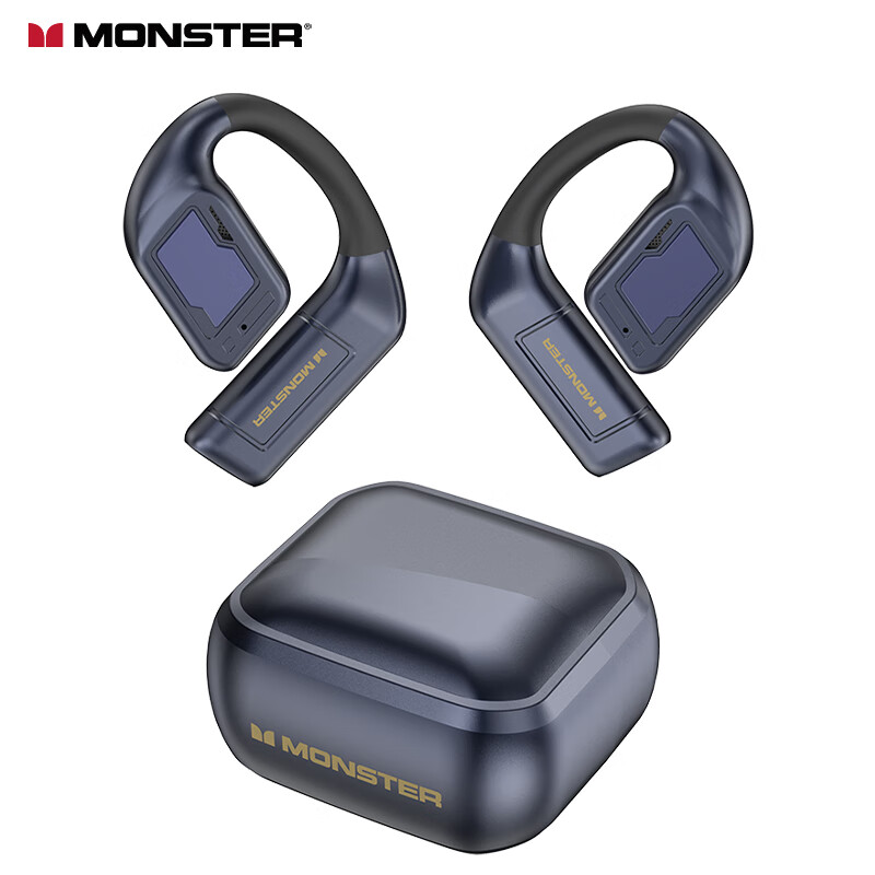 PLUS会员：MONSTER 魔声 Open Ear AC310 降噪蓝牙耳机 蓝黑色 78.48元（双重优惠）