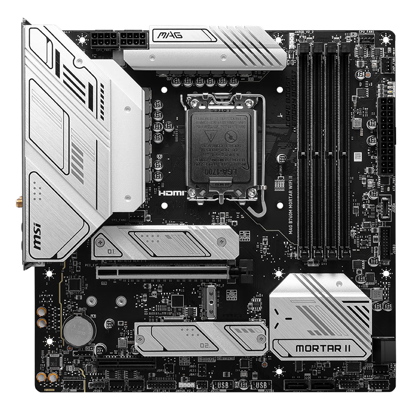 微星（MSI）MAG B760M MORTAR WIFI II DDR5迫击炮主板支持CPU13600KF/14600KF/14600K (Intel B7