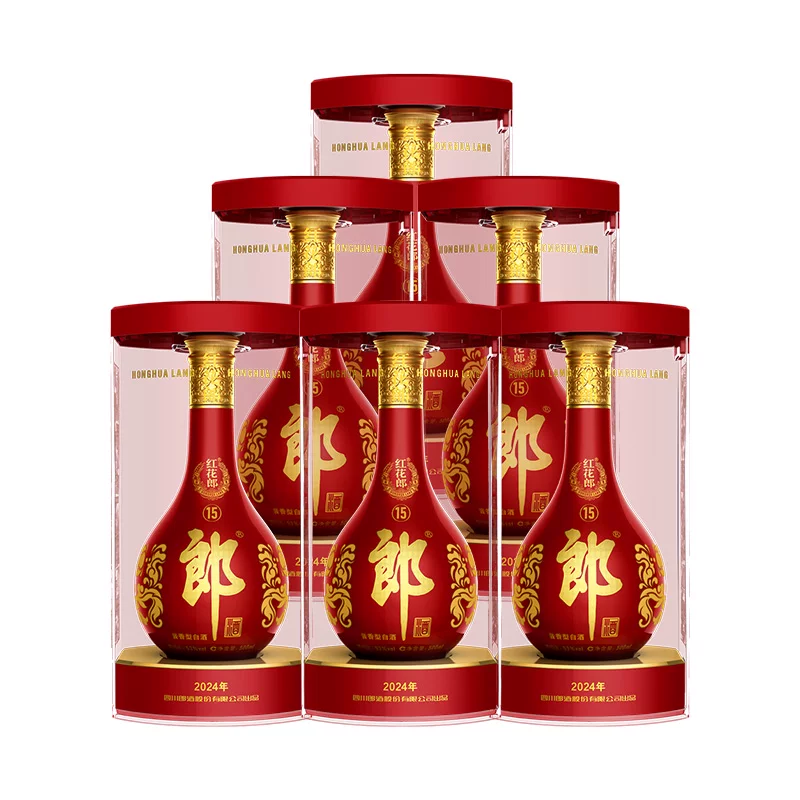 郎酒 红花郎酱香型白酒53度500ml*6瓶红十五正品送礼开箱 1977.3元 - 86线报