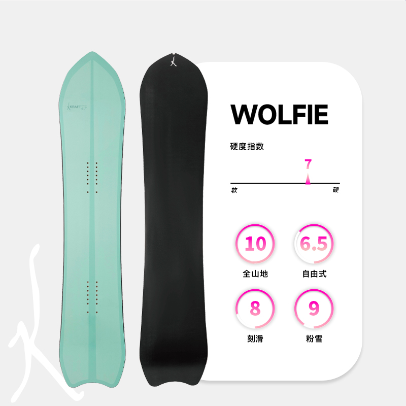 others 其他 KRAFTSNOWBOARD Kraft Wolfie 单板滑雪板 143cm 2958.4元