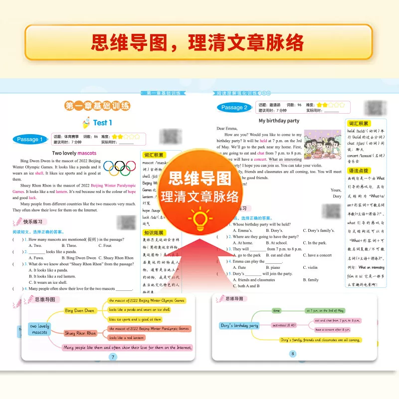 2026年英语《阅读理解强化训练》 小学3-6年级 4.8元包邮 - 线报酷
