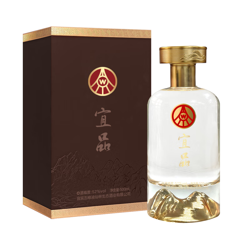 五粮液 仙林 生态酿酒 宜品金山含人参酒酒 52度 500ml 83.9元（需试用）