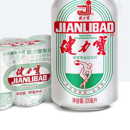 JIANLIBAO 健力宝 运动碳酸饮料含蜂蜜补充电解质橙蜜味330ml*6罐经典国潮1984 6.