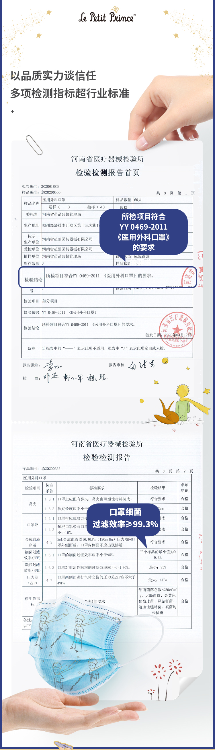 小王子联名款，非一次性医用：50只 超亚 儿童成人 医用外科口罩 券后19.9元包邮 买手党-买手聚集的地方
