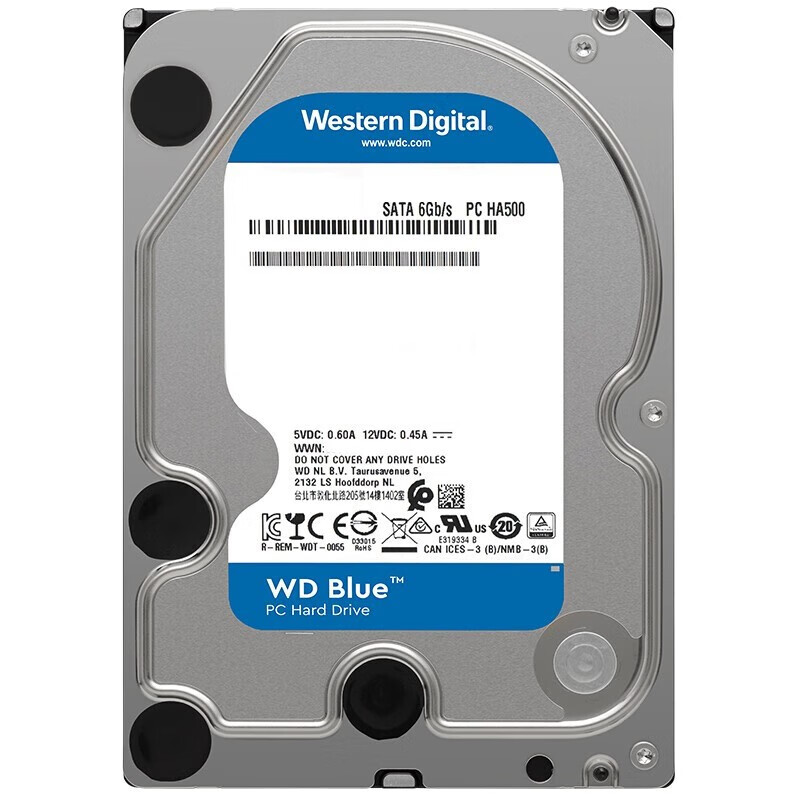 西部数据 WD）台式机机械硬盘 WD Blue 西数蓝盘 CMR垂直 SATA 8TB （WD80EAAZ） 1209