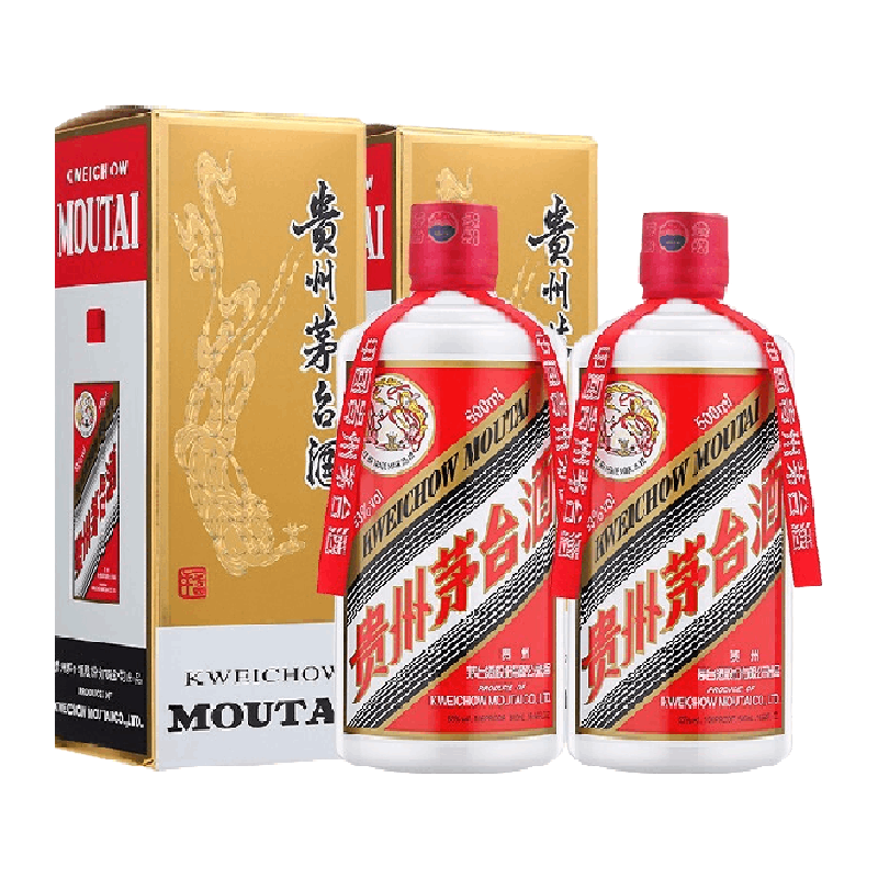 MOUTAI 茅台 贵州飞天茅台53度500ml*2（年份随机） ￥4404.5