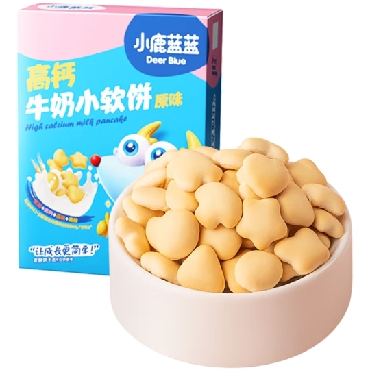 小鹿蓝蓝 宝宝奶香小饼干 原味 60g 6.63元（需买3件，共19.9元，双重优惠）