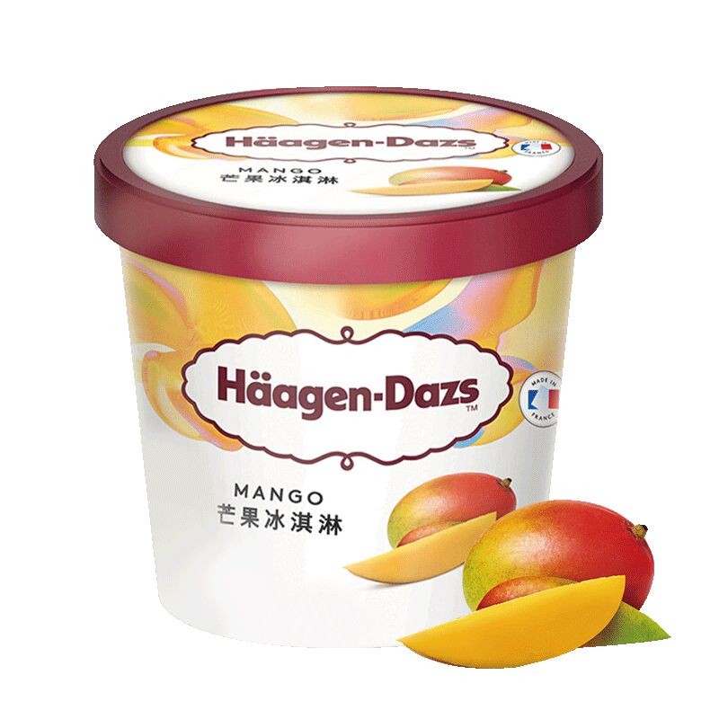 Häagen·Dazs 哈根达斯 经典芒果口味冰淇淋 100ml/杯 23.11元