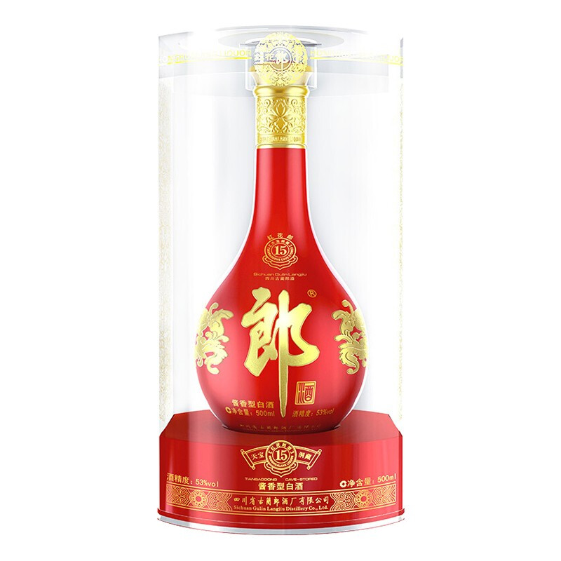 郎酒 红花郎15 53%vol 酱香型白酒500ml*1瓶 347.83元