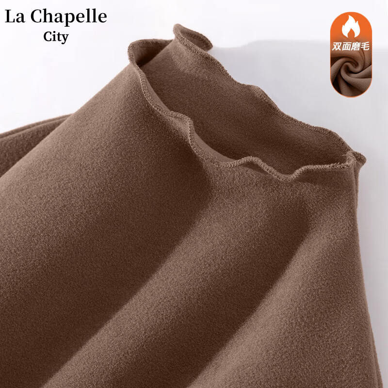 La Chapelle City 拉夏贝尔 女士升级款双面德绒修身打底衫 17.42元（需用券）