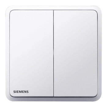 SIEMENS 西门子 开关插座 二开单控开关面板 灵蕴辰曦白 17.12元（需用券）