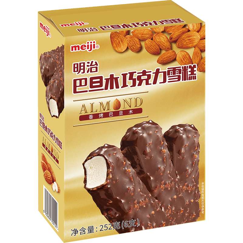 明治（meiji） 巴旦木巧克力雪糕 42g*6支 彩盒 冰淇淋 21.45元（需买4件，共85.8元）