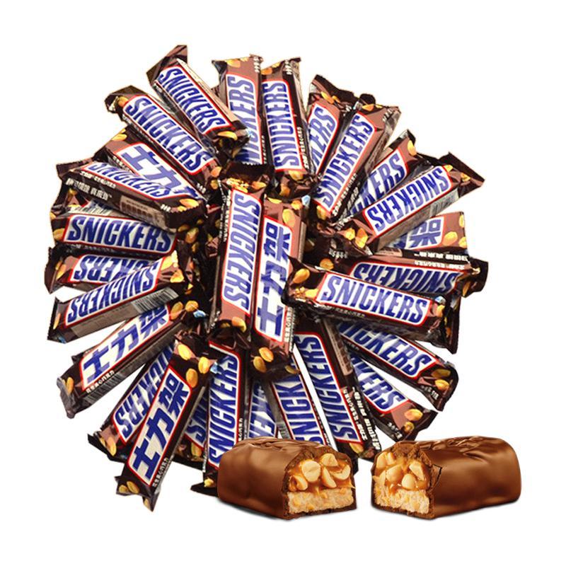 SNICKERS 士力架 花生夹心巧克力 2kg 散装 68.9元