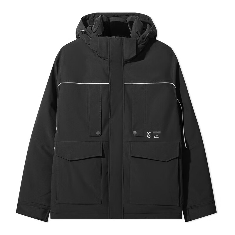 卡宾 反季清仓 三防连帽90鸭绒工装羽绒服 214.93元