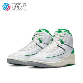 NIKE 耐克 烽火 AIR JORDAN 2 AJ2 乔2 白绿色 高帮复古篮球鞋 DR8884 103 DQ8562-103 36 