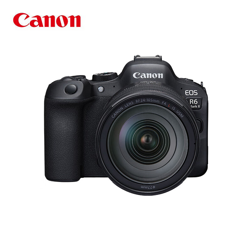 Canon 佳能 EOS R6 Mark II 全画幅 微单相机 黑色 24-105mm F7.1 L级标准变焦镜头 单