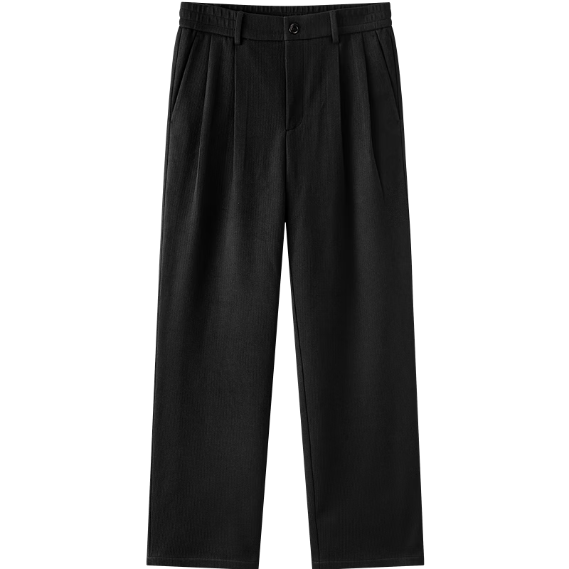 gxgjeans 25年秋新品 美式肌理感通勤宽松西裤 黑色 149元