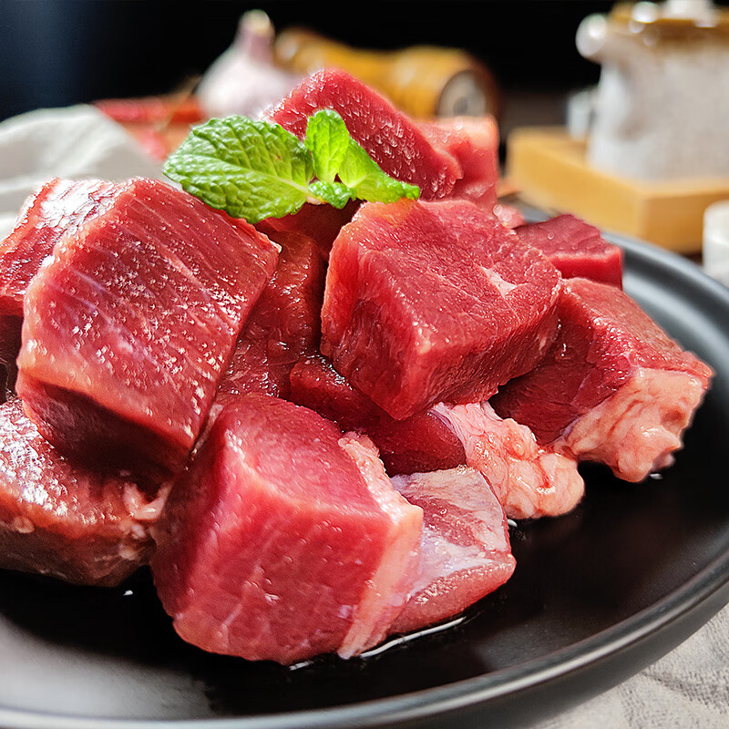 31号晚8点、Plus会员立减:鲜京采 进口原切牛肉块 2kg*3件 185.5元（合61.83元/件