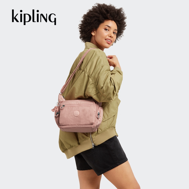 kipling 凯普林 女款轻便帆布包户外休闲斜挎包百纳牛角包|GABBIE系列 341.05元