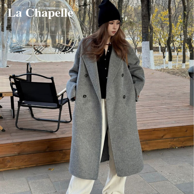 La Chapelle 婴驼绒双面羊毛羊绒大衣 438元（需用券）