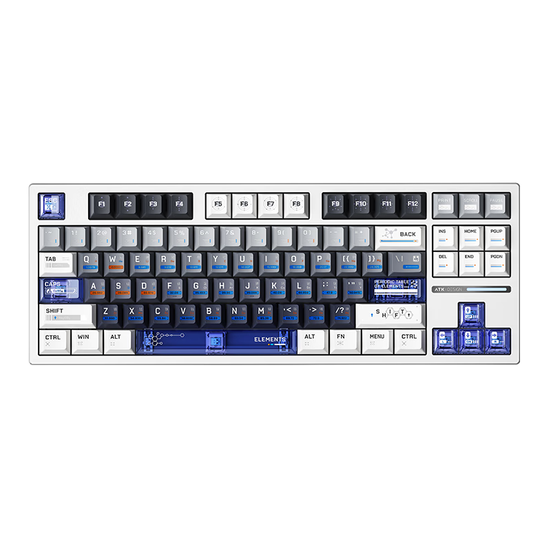 PLUS会员：ATK Z87 电竞半铝机械键盘 三模客制化键盘 Z87 Pro 元素周期表-阿尼