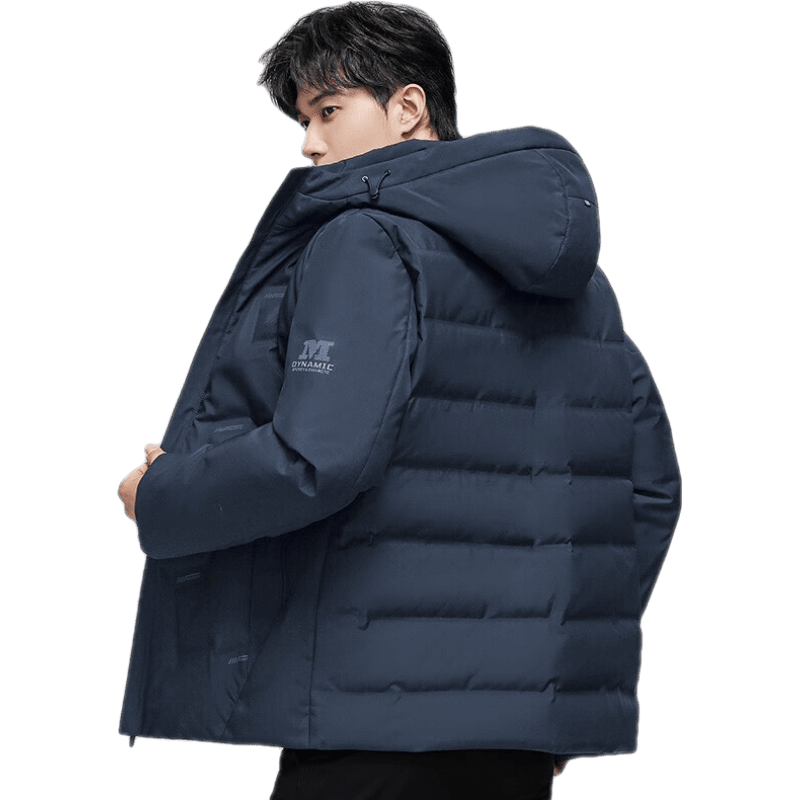 PLUS会员: 罗蒙 短款羽绒服 男冬季新款 中青年保暖防寒羽绒休闲连帽外套 S2Y