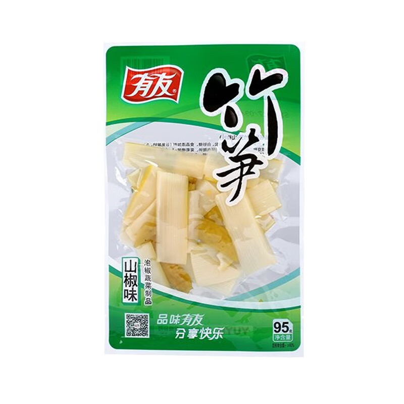 YUYU 有友 泡椒筋骨棒山椒鸡爪重庆特产休闲零食旅游小吃 有友山椒竹笋95g 9.