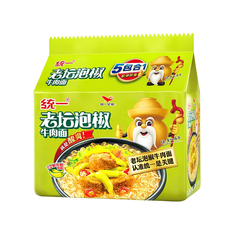 统一 巧面馆 老坛泡椒牛肉面104g*5包 5.28元 - 线报酷