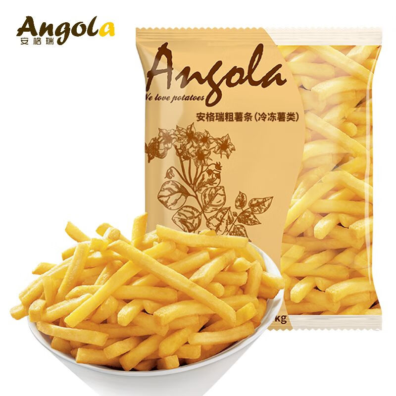 安格瑞 Angola）冷冻3/8粗薯条400g 美式儿童薯制品 油炸小食 3.82元（需用券）