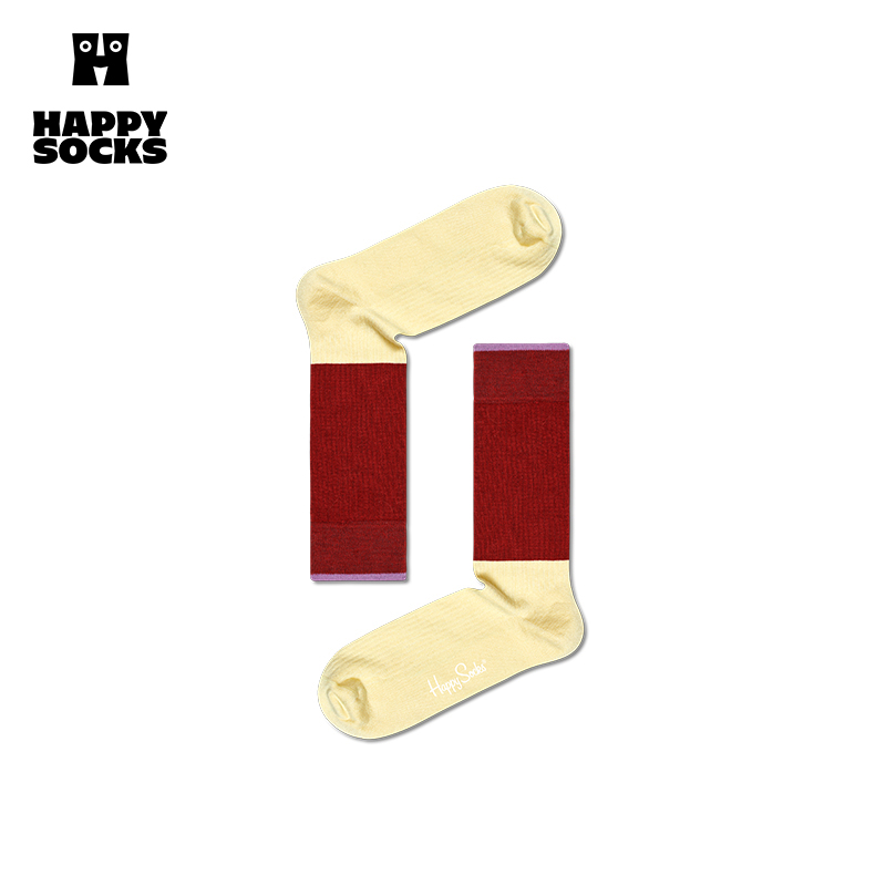 Happy Socks appySocks彩色袜子女春夏纯色ins潮运动网红袜外穿百搭中筒袜 55.18元