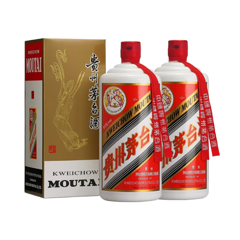 移动端、京东百亿补贴:茅台 MOUTAI 飞天 53%vol 酱香型白酒 1000ml*2单瓶装 3419元