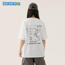 PLUS会员:哆啦A梦（DORAEMON）美式经典基础款cleanfit纯色简约T恤 57.66元