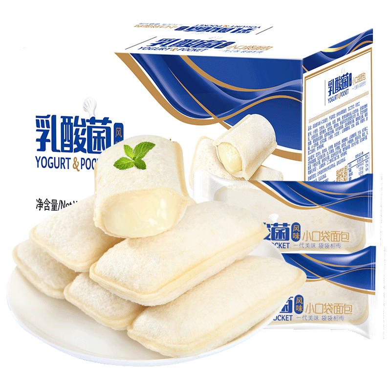 bi bi zan 比比赞 小口袋面包 乳酸菌风味 250g 1.96元