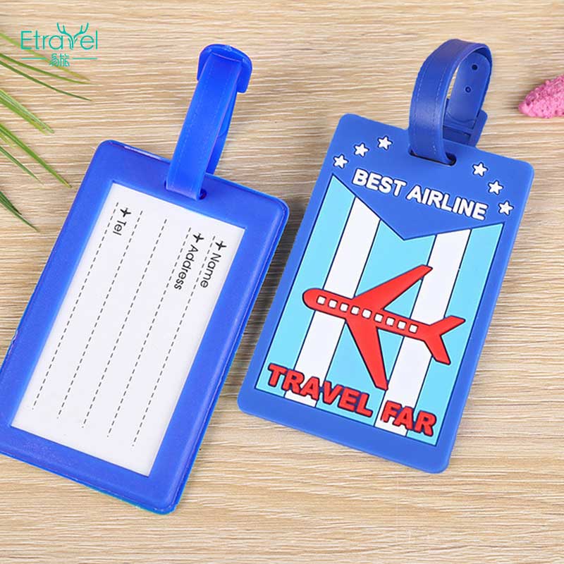 Etravel 易旅 行李牌2个装 旅行箱牌托运挂牌行李牌登机牌吊牌 蓝色飞机 9.9元