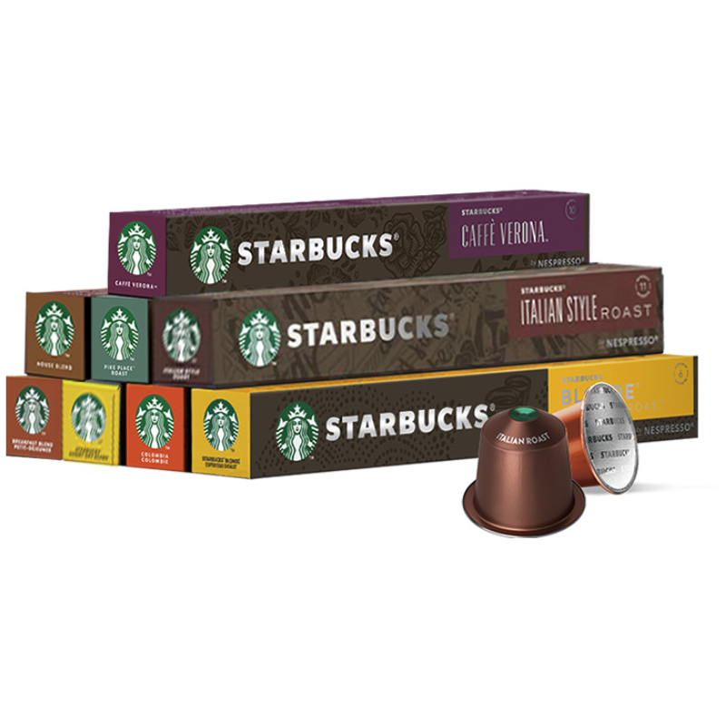 STARBUCKS 星巴克 Nespresso 咖啡胶囊组合装 8口味 80粒 386元