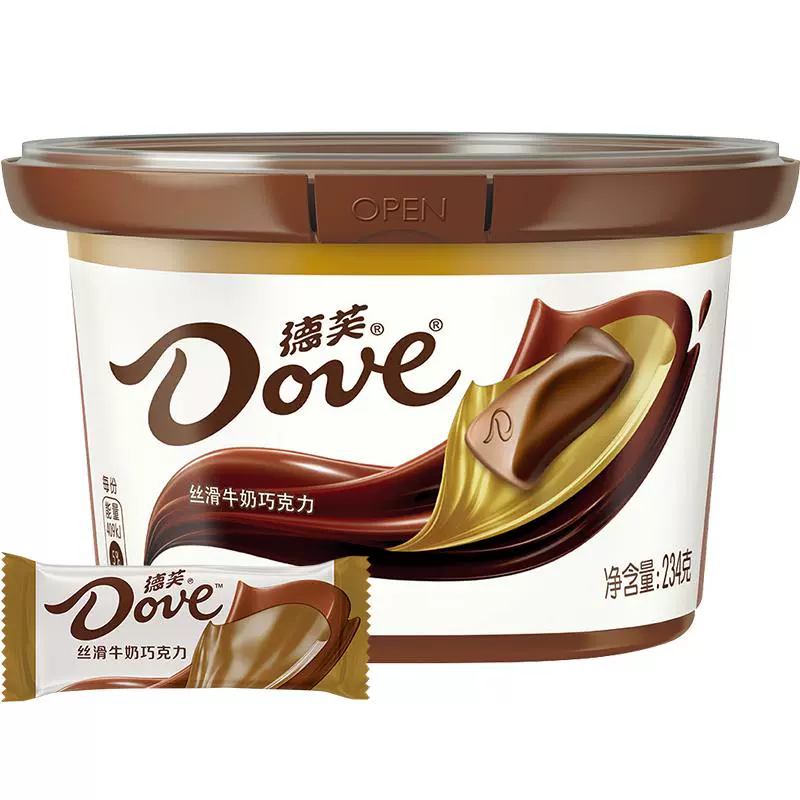 Dove 德芙 丝滑牛奶巧克力 234g 约39颗 ￥17.75