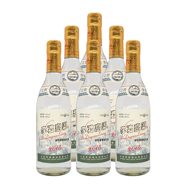 李渡 2015黄金版 45%vol 兼香型白酒 490ml*6瓶 1288元（需用券）