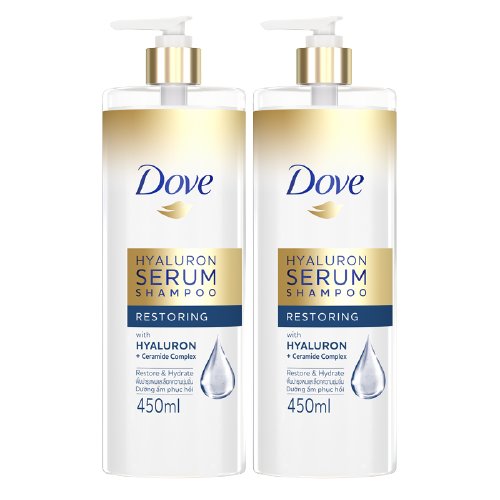 Dove 多芬 洗发水450ml*2玻尿酸滋养修护改善毛躁男女士洗发套装 30.2元