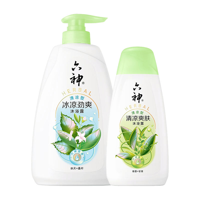 六神 冰凉劲爽沐浴露 650g+200g 14.86元（需用券）